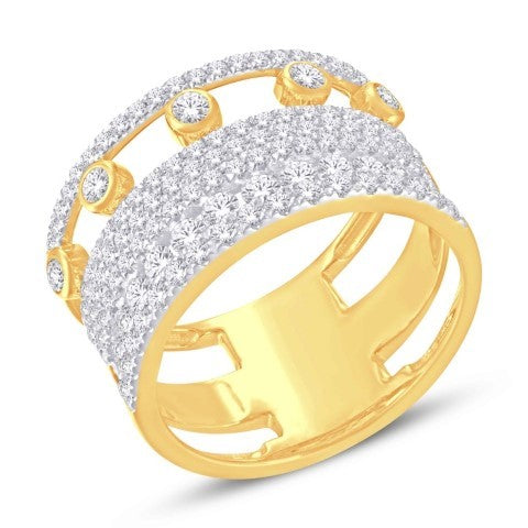 14K ALL YELLOW GOLD 1.25 CARAT FASHION LADIES BAND-0228070-ALY