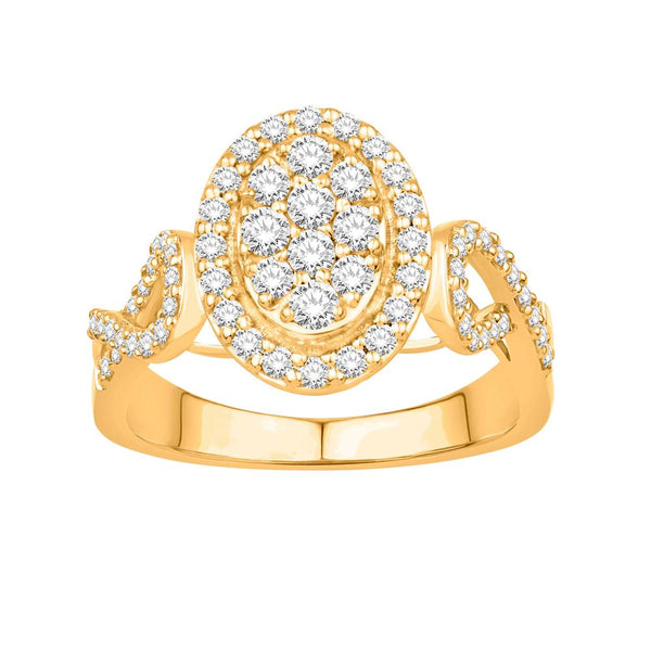 10KT ALL YELLOW 0.48 CARAT INFINITY LADIES RING-0232200-ALY