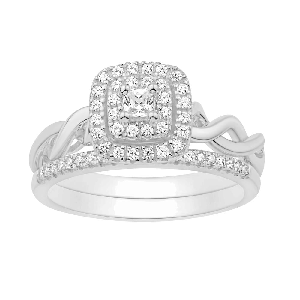 Top (566) 5.62 Ct Cushion Cut 14k White Gold Ring