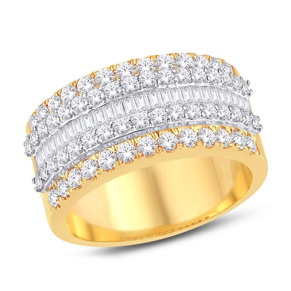 10KT TWO-TONE (YELLOW AND WHITE) GOLD 2.06 CARAT CLASSIC MENS BAND-0625920-YW