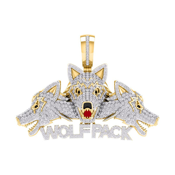 10KT YELLOW GOLD 1.25 CARAT 3WOLFPACK HIPHOP-1027136-YG