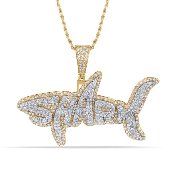 10KT TWO-TONE (YELLOW AND WHITE) GOLD 1.47 CARAT SHARK HIPHOP-1050049-YW