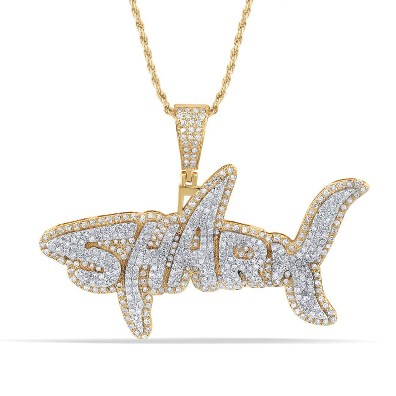 10KT TWO-TONE (YELLOW AND WHITE) GOLD 1.47 CARAT SHARK HIPHOP-1050049-YW
