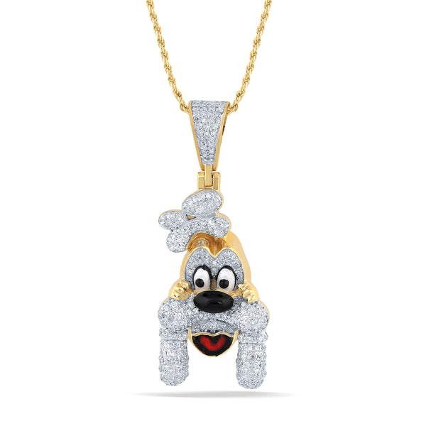 10KT TWO-TONE (YELLOW AND WHITE) GOLD 0.65 CARAT GOOFY HIPHOP-1050062-YW