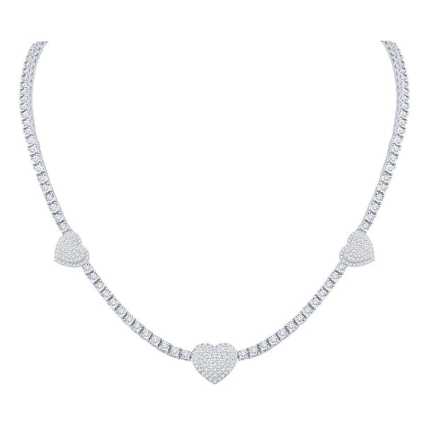 10KT WHITE GOLD 3.15 CARAT HEART NECKLACE-1432101-WG