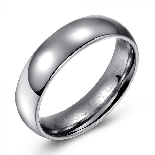 High Polish Dome Top Tungsten Ring