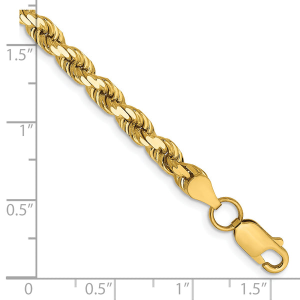 14k 4.5mm D/C Rope with Lobster Clasp Chain