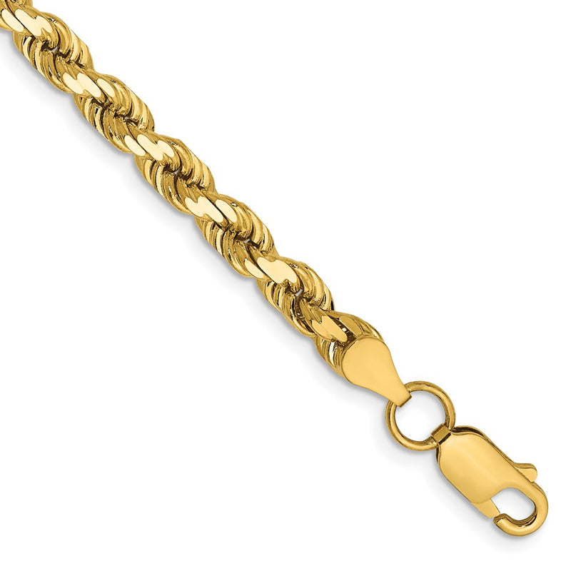 14k 4.5mm D/C Rope with Lobster Clasp Chain