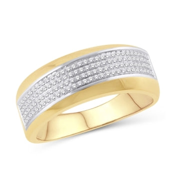 10 Karat Yellow Gold 0.30 Carat Diamonds Men's Band-0625019-YG