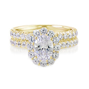 Scalloped Claw Set Oval Halo Ladies Diamond Engagement Ring