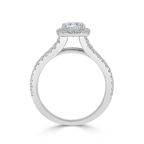 Split Shank Cushion Engagement Ring