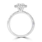 Round Halo Brightcut Engagement Ring