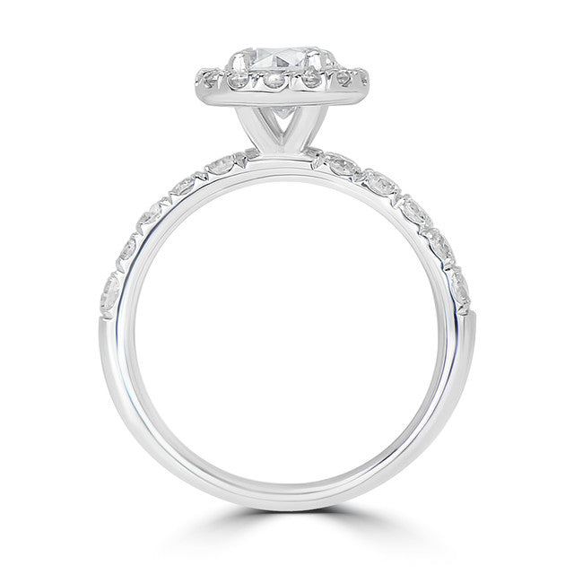 Round Halo Brightcut Engagement Ring