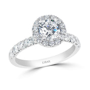 Round Halo Brightcut Engagement Ring