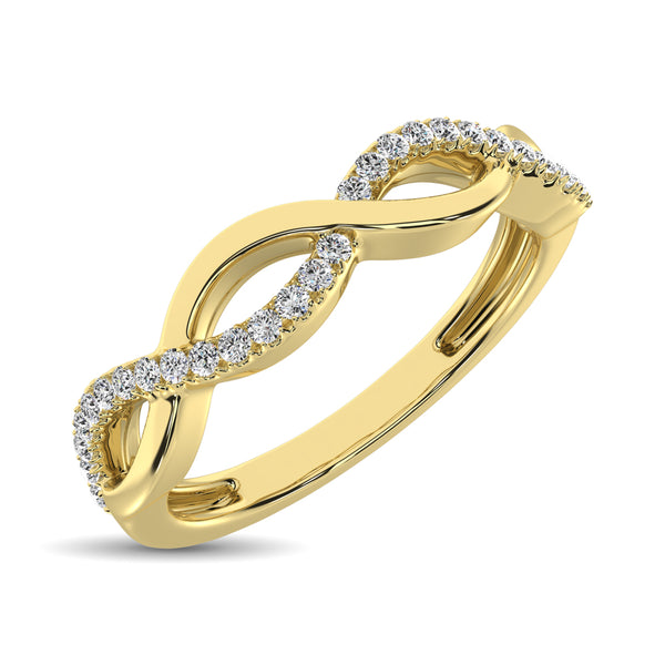 10K Yellow Gold 1/10 Ctw Diamond Promise Ring