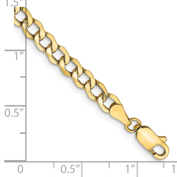 14k 4.3mm Semi-Solid Curb Chain