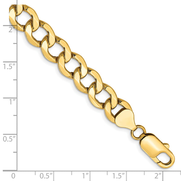 14k 9mm Semi-Solid Curb Chain