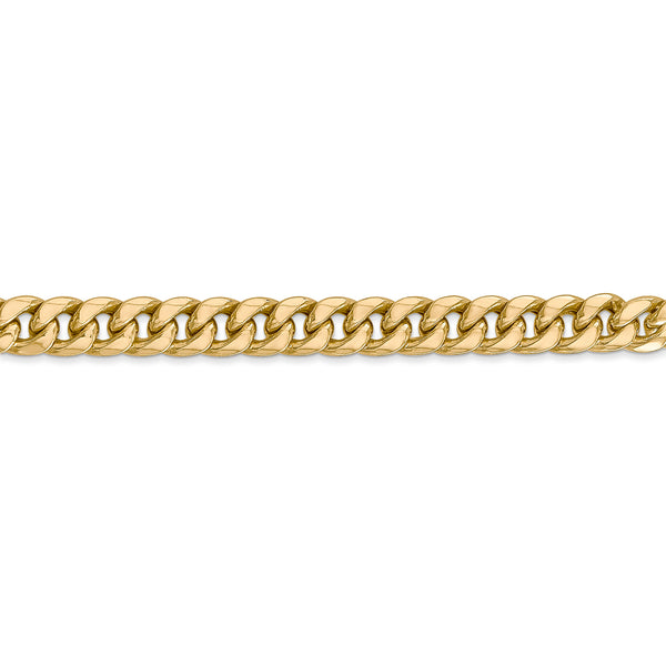 14k 6mm Semi-Solid Miami Cuban Chain