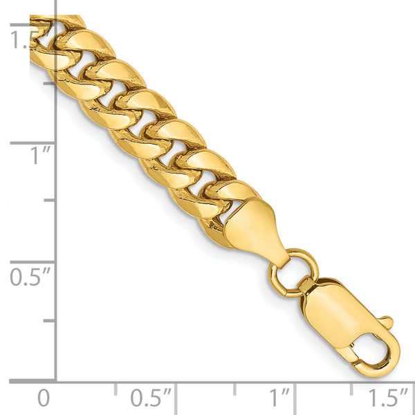 14k 6.75mm Semi-Solid Miami Cuban Chain