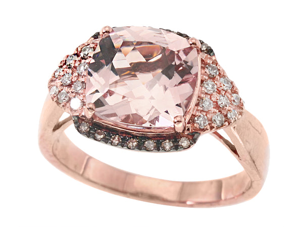 EFFY 14K ROSE GOLD DIAMOND and SPECSSARITE RING