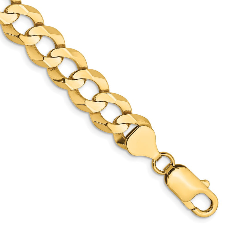 14k 9.4mm Lightweight Flat Cuban Chain