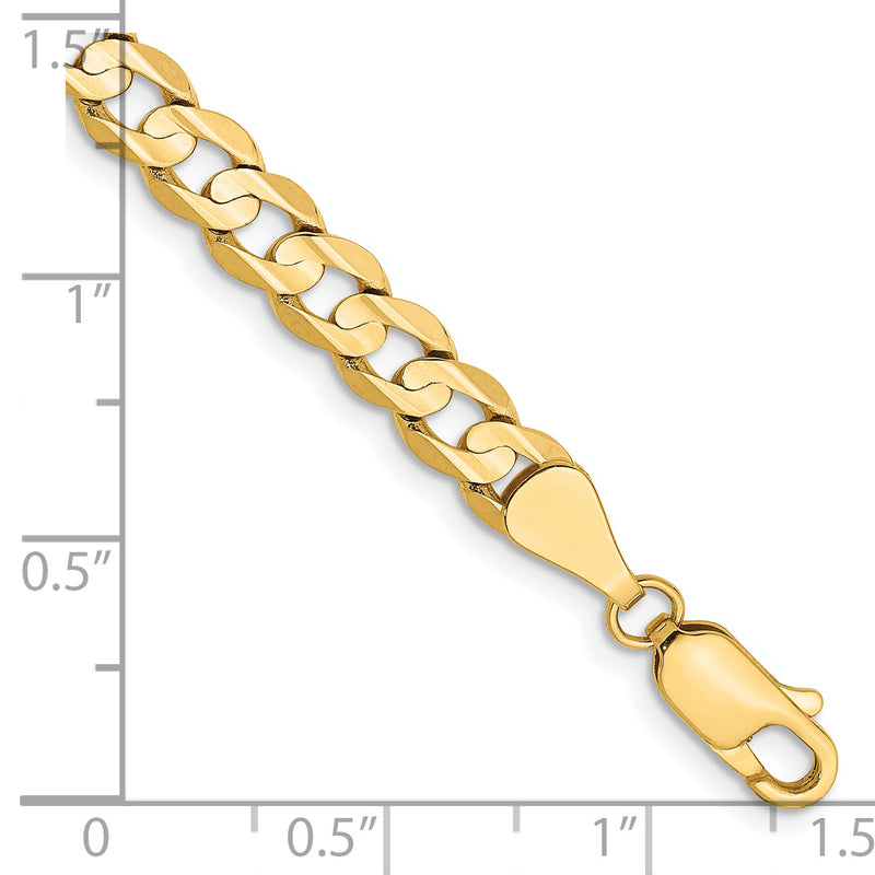 14k 5.25mm Open Concave Curb Chain