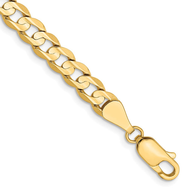 14k 5.25mm Open Concave Curb Chain