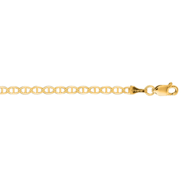 14K Gold 3.2mm Mariner Chain