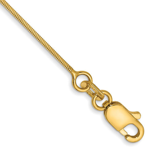 14k .6mm Octagonal Snake Chain