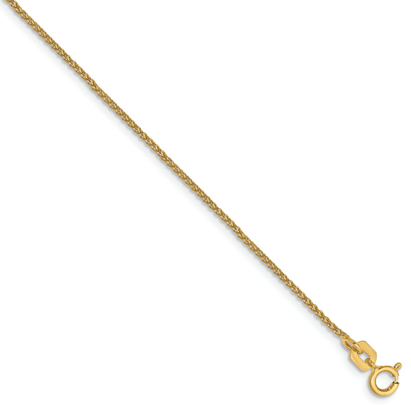 14k 1.05mm Spiga with Spring Ring Clasp Chain