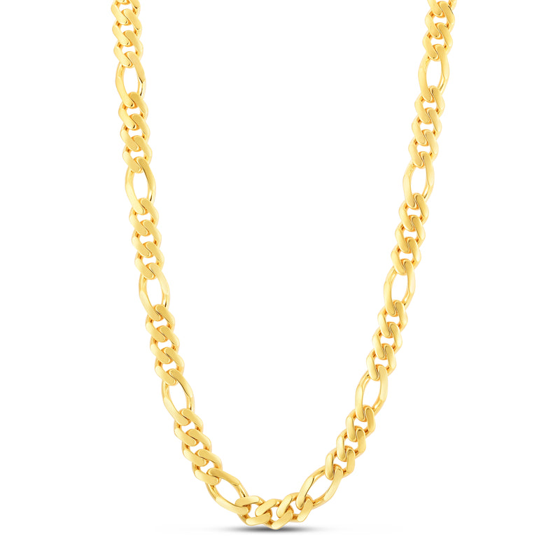 14K 9.5mm Modern Lite Figaro Chain