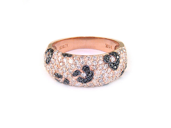 EFFY 14K ROSE GOLD DIAMOND,BLACK DIAMOND, RING