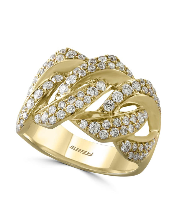 EFFY 14K YELLOW GOLD DIAMOND RING