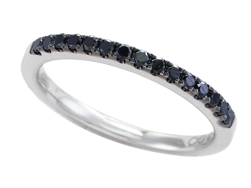 EFFY 14K WHITE GOLD BLACK DIAMOND, RING