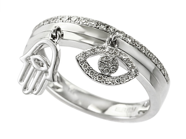 EFFY 14K WHITE GOLD DIAMOND RING