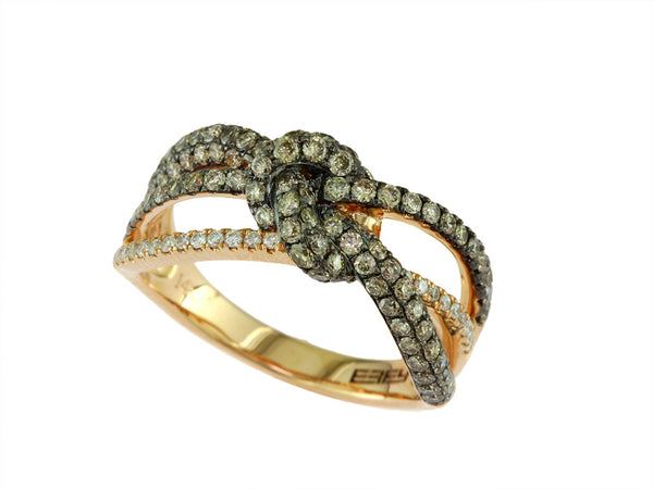 EFFY 14K ROSE GOLD DIAMOND,ESPRESSO DIAMOND, RING