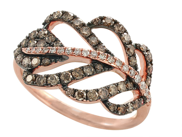 EFFY 14K ROSE GOLD DIAMOND,ESPRESSO DIAMOND, RING