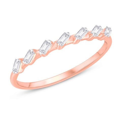 14K ALL ROSE GOLD 0.30 CARAT FASHION LADIES BAND-0228064-RG