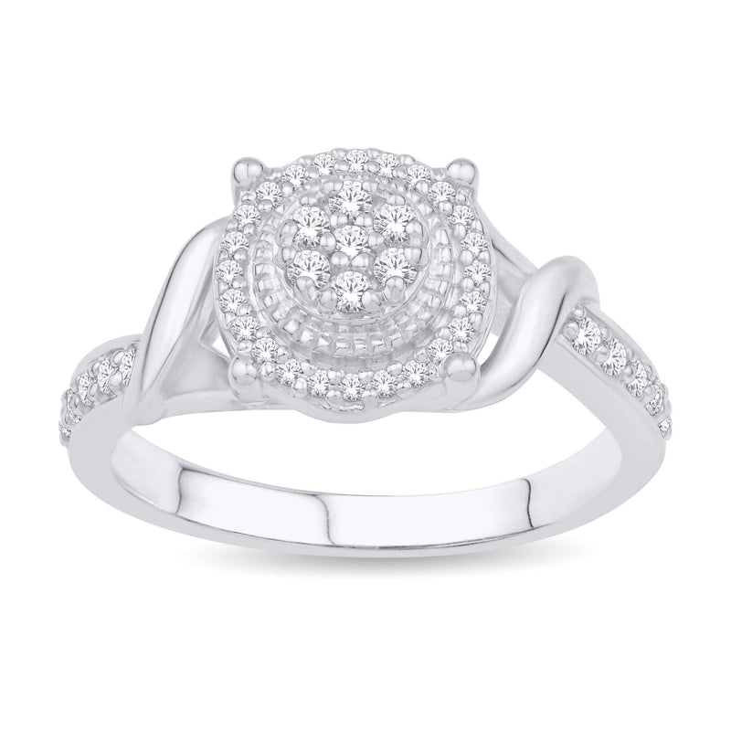 10KT WHITE GOLD 0.30 CARAT ROUND LADIES RING-0232197-WG