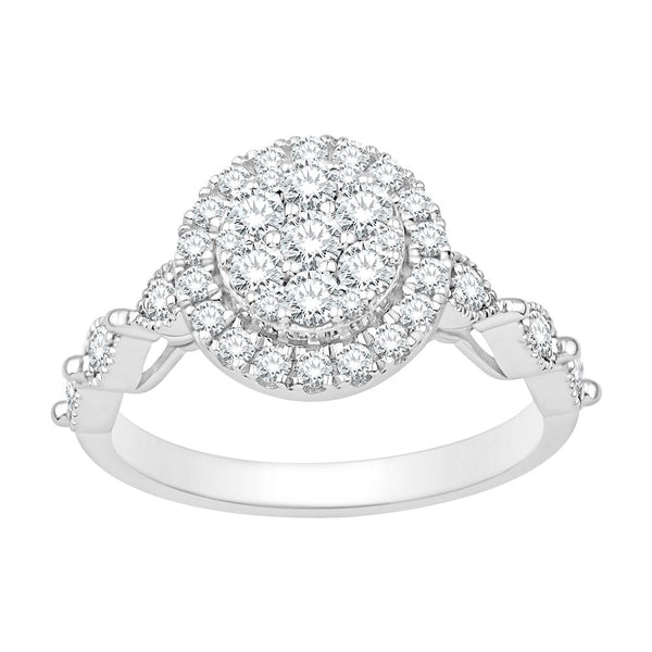 10KT WHITE GOLD 0.73 CARAT ROUND LADIES RING-0232222-WG