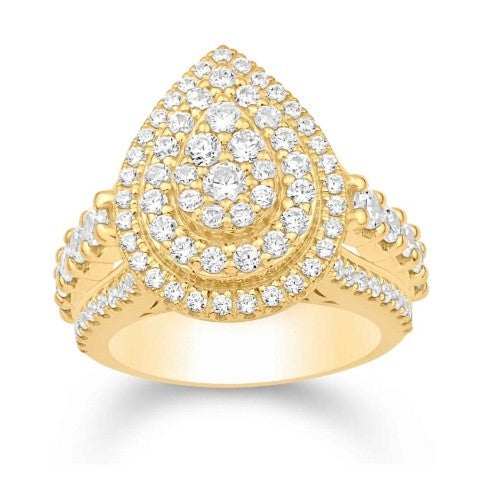 10KT YELLOW GOLD 2.04 CARAT PEAR LADIES RING-0232246-YG