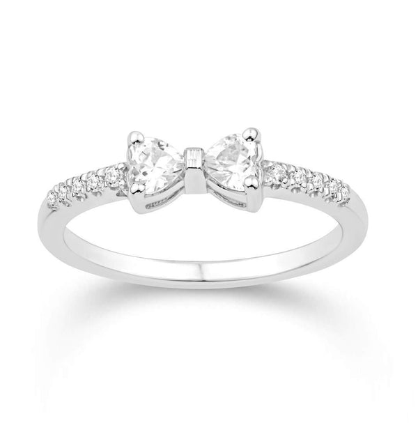 14K WHITE GOLD 0.36 CARAT BOW LADIES RING-0232272-WG