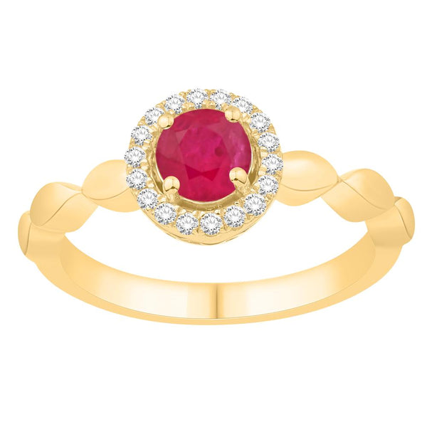 14KT-0.13CTW (0.63 RUBY) LADIESRING