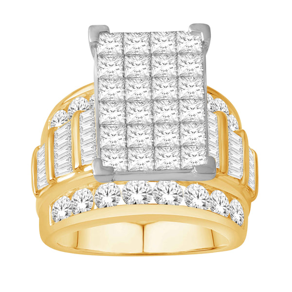 10KT YELLOW GOLD 5.00 CARAT CINDERELLA LADIES RING-0232924-YG