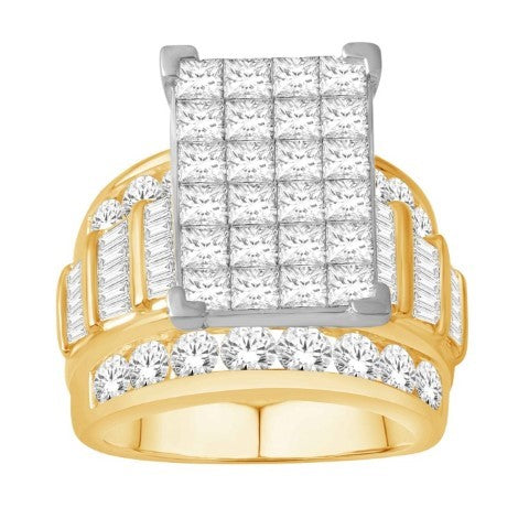 10KT YELLOW GOLD 5.00 CARAT SQUARE LADIES RING-0232925-YG