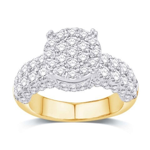 10KT YELLOW GOLD 2.44 CARAT ROUND LADIES RING-0232996-YG