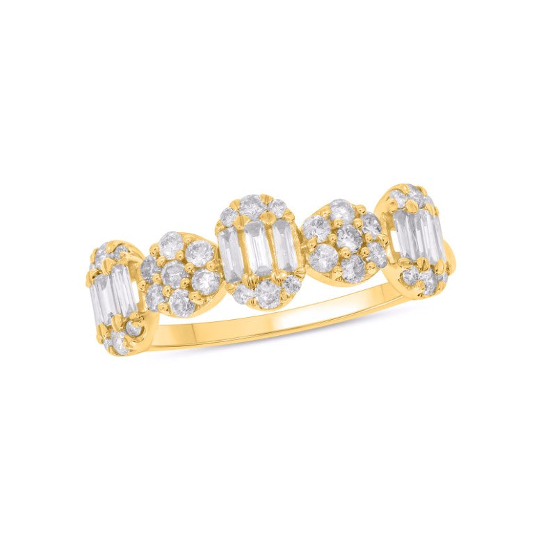 14K YELLOW GOLD 0.57 CARAT FASHION LADIES RING-0242319-YG