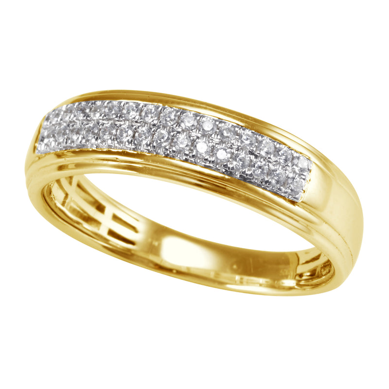 14K YELLOW GOLD 0.25 CARAT CLASSIC MENS BAND-0325441-YG