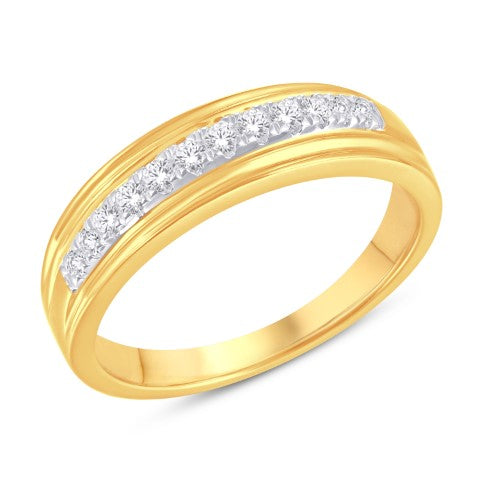 14K YELLOW GOLD 0.25 CARAT CLASSIC MENS BAND-0325449-YG