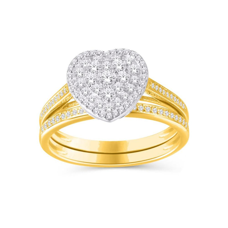 10KT YELLOW GOLD 0.45 CARAT HEART BRIDAL-0525546-YG